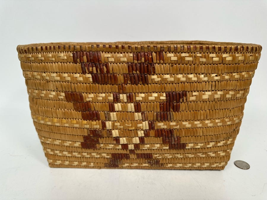 Native American Woven Basket From The Thompson River Area Of The Northwest US / Canada 14W X 4D X 7.5H [Photo 7]