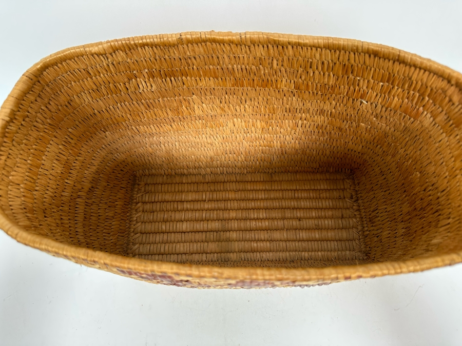 Native American Woven Basket From The Thompson River Area Of The Northwest US / Canada 14W X 4D X 7.5H [Photo 9]