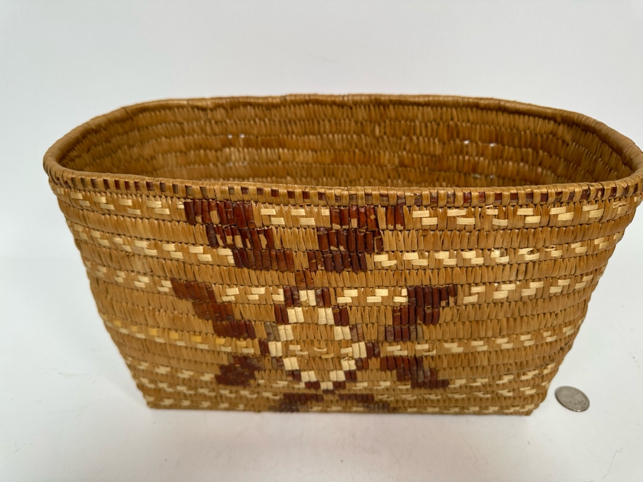 Native American Woven Basket From The Thompson River Area Of The Northwest US / Canada 14W X 4D X 7.5H [Photo 8]
