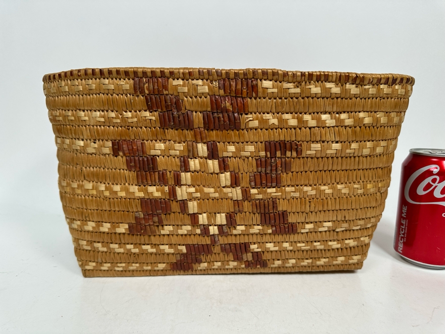 Native American Woven Basket From The Thompson River Area Of The Northwest US / Canada 14W X 4D X 7.5H [Photo 3]