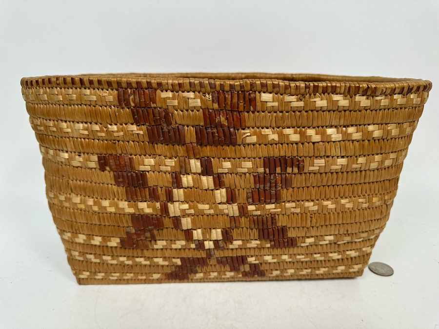 Native American Woven Basket From The Thompson River Area Of The Northwest US / Canada 14W X 4D X 7.5H [Photo 5]