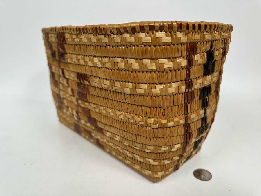 Native American Woven Basket From The Thompson River Area Of The Northwest US / Canada 14W X 4D X 7.5H [Photo 6]