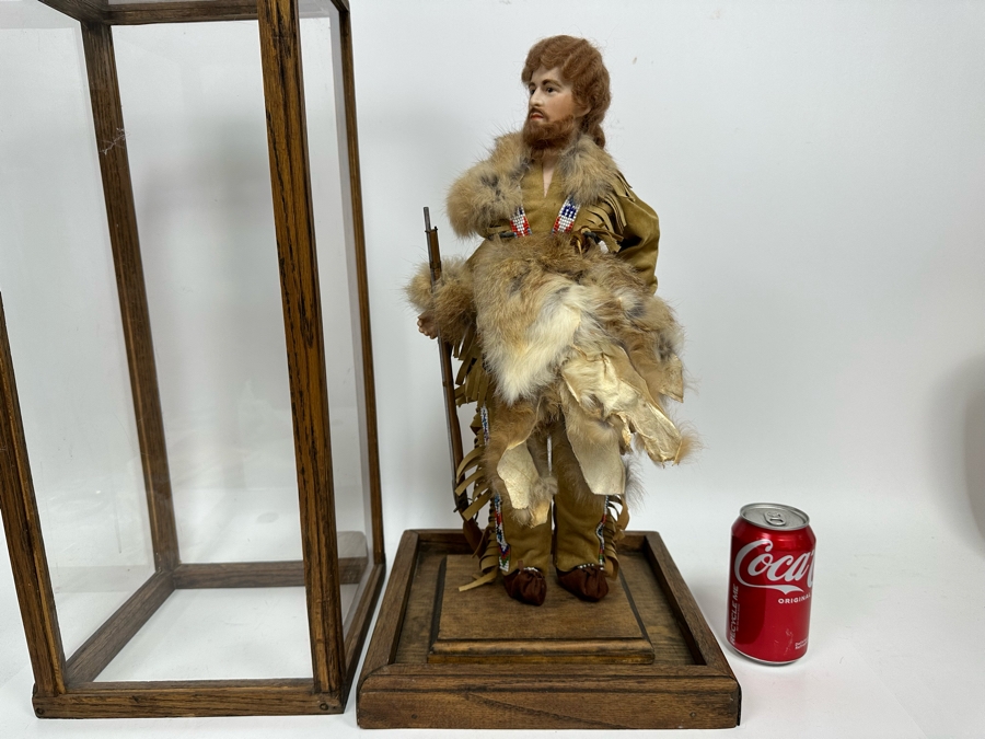 Vintage Western Doll With Protective Glass Case 10.5W X 10.5D X 22.5H [Photo 3]