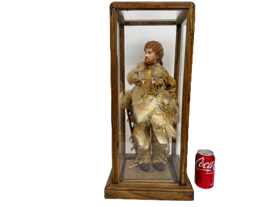 Vintage Western Doll With Protective Glass Case 10.5W X 10.5D X 22.5H [Photo 1]