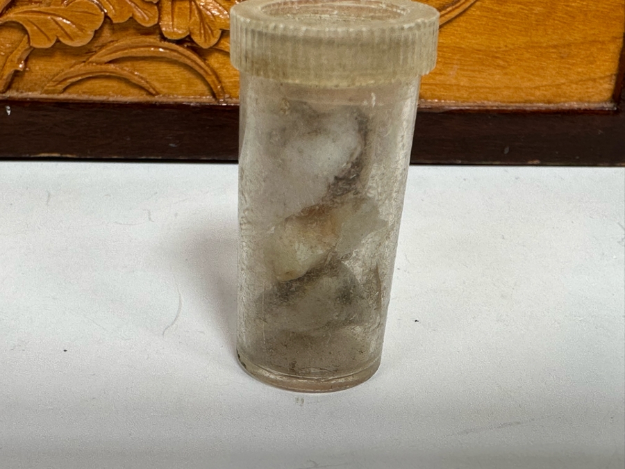 Carved Relief Chinese Box With Various Stones Including Rough Opals 6W X 4D X 3.5H [Photo 7]