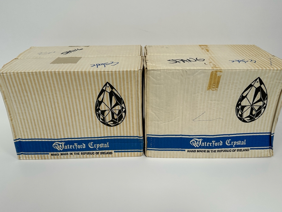 (14) Waterford Crystal Lismore Pattern Water Goblets Stemware Glasses 6 7/8H With Original Boxes Replacements Value $1,470 [Photo 10]