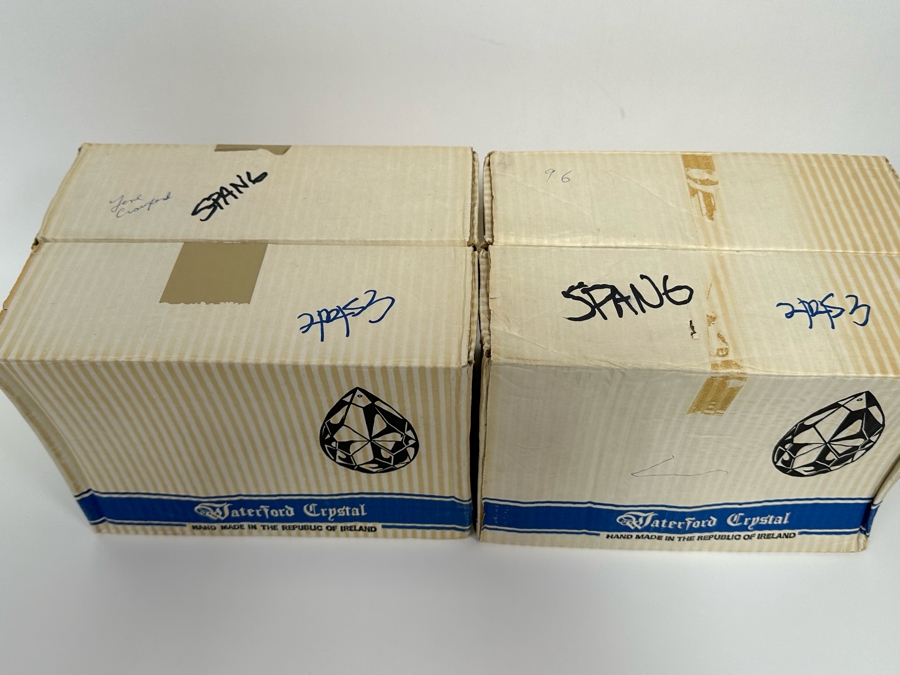 (14) Waterford Crystal Lismore Pattern Water Goblets Stemware Glasses 6 7/8H With Original Boxes Replacements Value $1,470 [Photo 11]