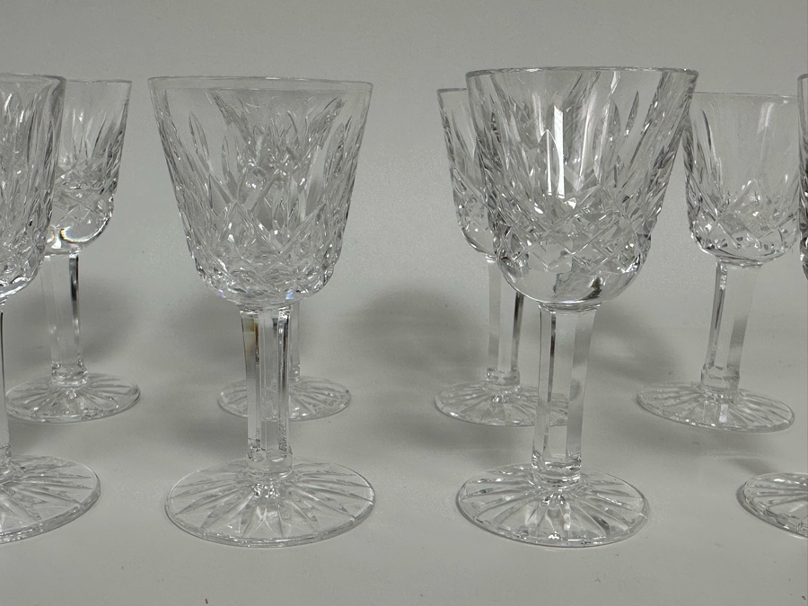 (8) Waterford Crystal Lismore Pattern Small Liqueur Cocktail Cordial Stemware Glasses 3 1/2H Retails $600 [Photo 3]