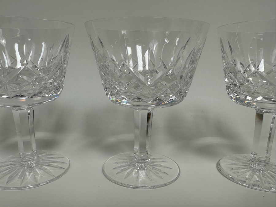 (4) Waterford Crystal Lismore Pattern Liquor Cocktail Stemware Glasses With Original Box 4H