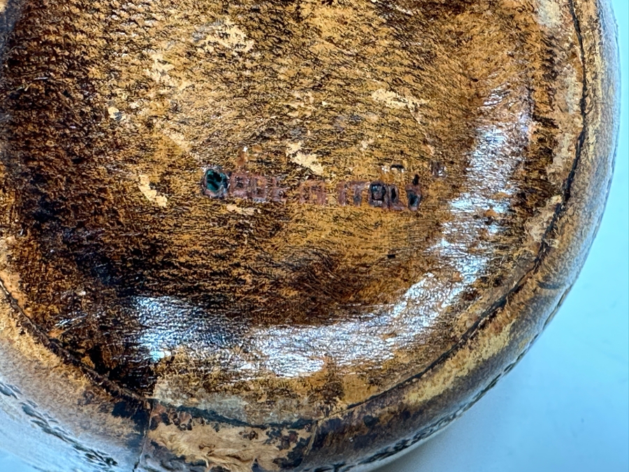 Italian Leather Wrapped Bottle With Stopper 6W X 11H [Photo 9]