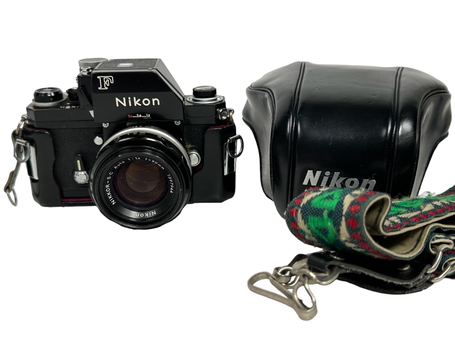 Nikon F Film Camera With 50mm Nikkor Lens, Leather Case And Strap [Photo 2]