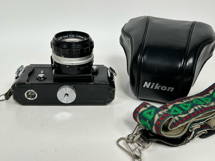 Nikon F Film Camera With 50mm Nikkor Lens, Leather Case And Strap [Photo 3]