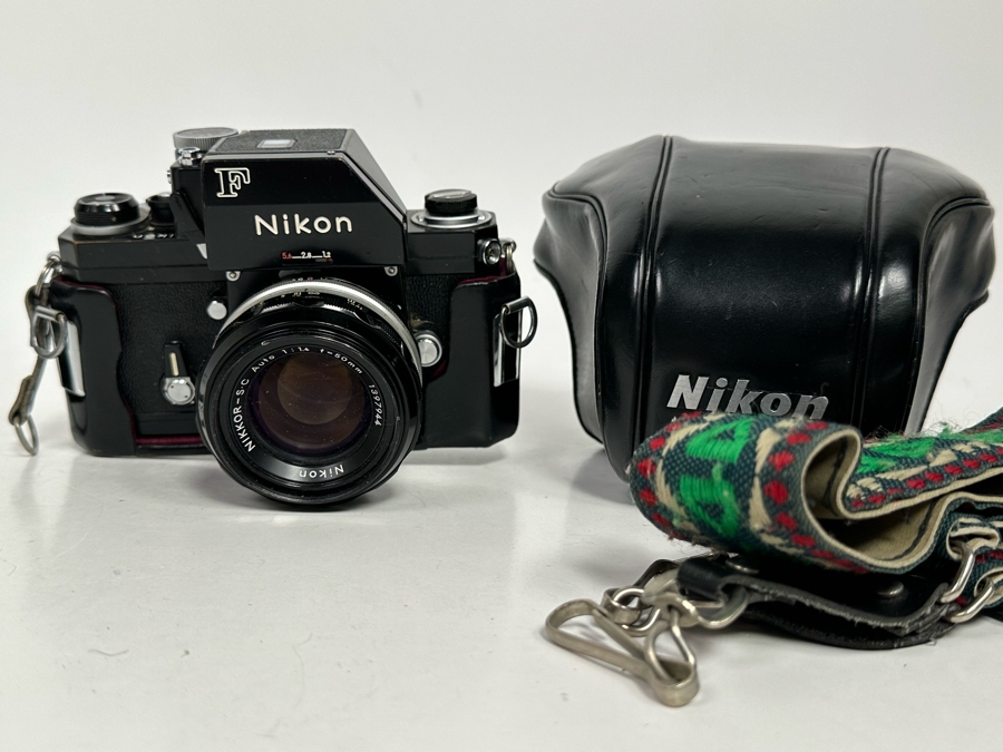 Nikon F Film Camera With 50mm Nikkor Lens, Leather Case And Strap [Photo 4]