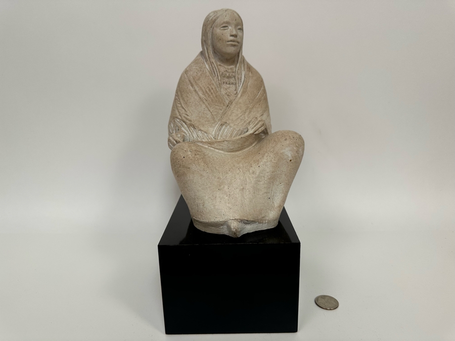 Austin Productions Sculpture Of A Native American Woman By James Marshall 5W X 5.5D X 12H [Photo 4]