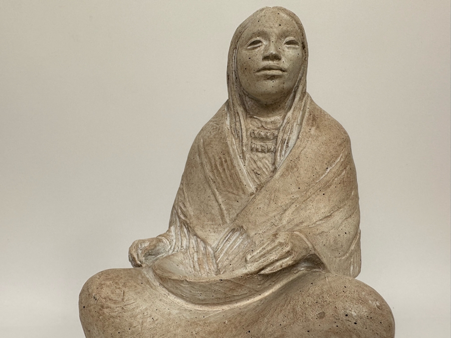 Austin Productions Sculpture Of A Native American Woman By James Marshall 5W X 5.5D X 12H [Photo 16]