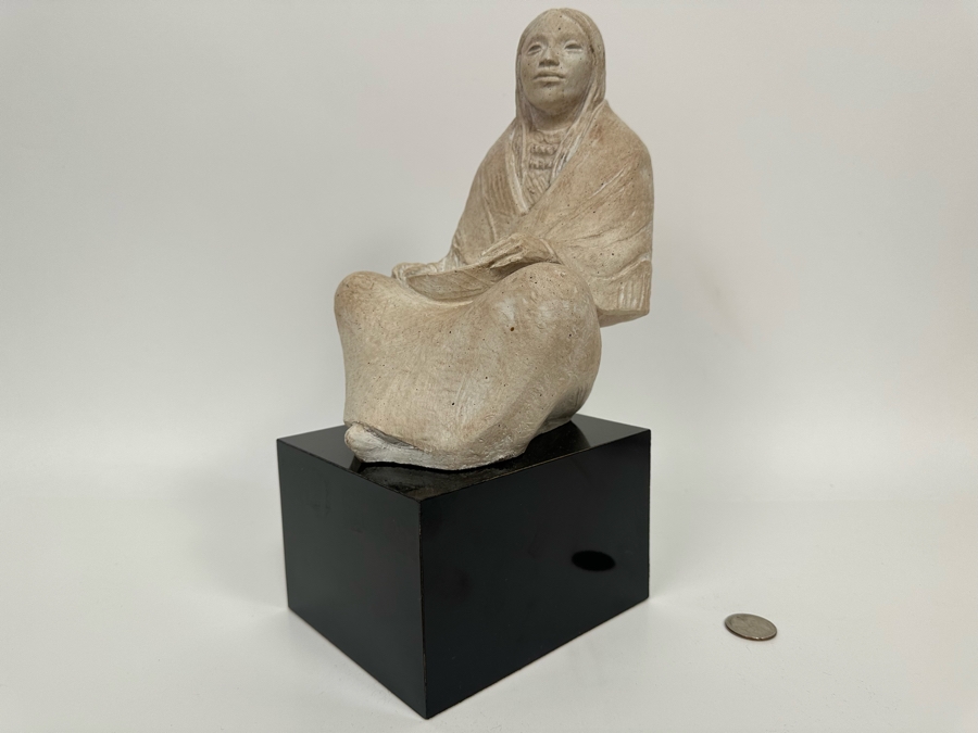 Austin Productions Sculpture Of A Native American Woman By James Marshall 5W X 5.5D X 12H [Photo 6]