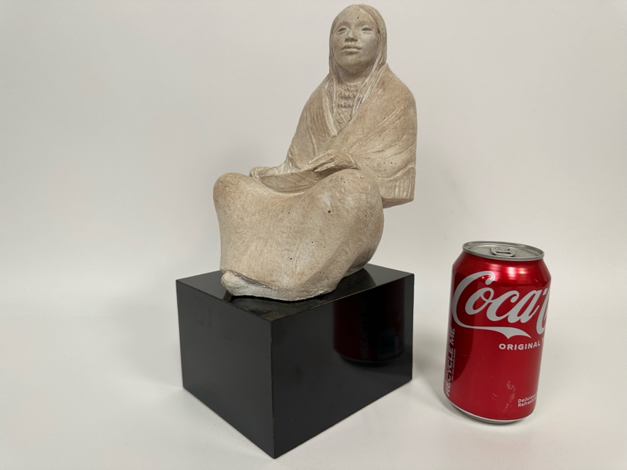 Austin Productions Sculpture Of A Native American Woman By James Marshall 5W X 5.5D X 12H [Photo 7]