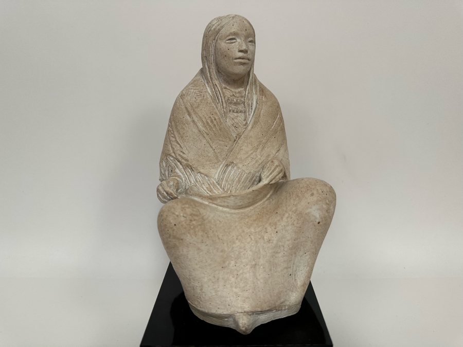 Austin Productions Sculpture Of A Native American Woman By James Marshall 5W X 5.5D X 12H [Photo 5]