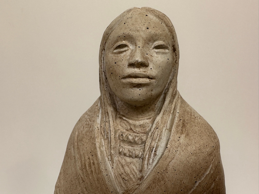 Austin Productions Sculpture Of A Native American Woman By James Marshall 5W X 5.5D X 12H [Photo 15]