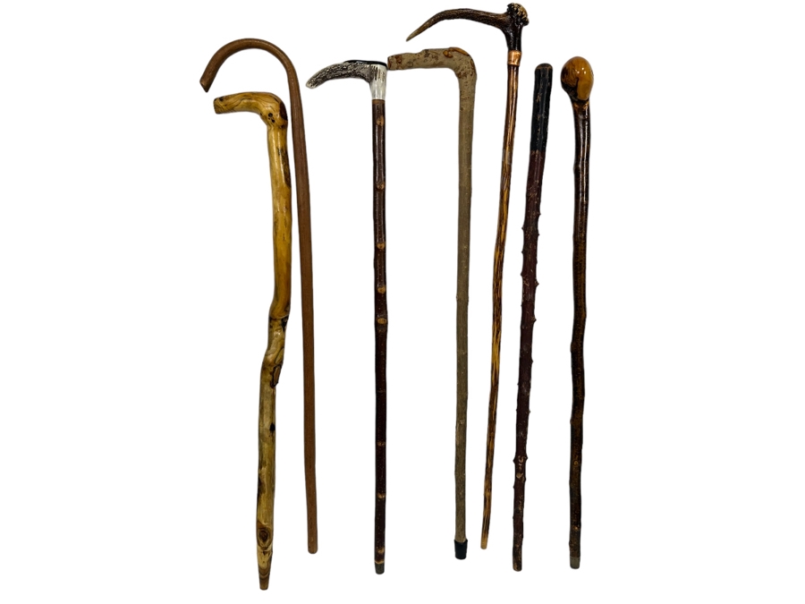 Collection Of Seven Vintage Wooden Canes [Photo 2]