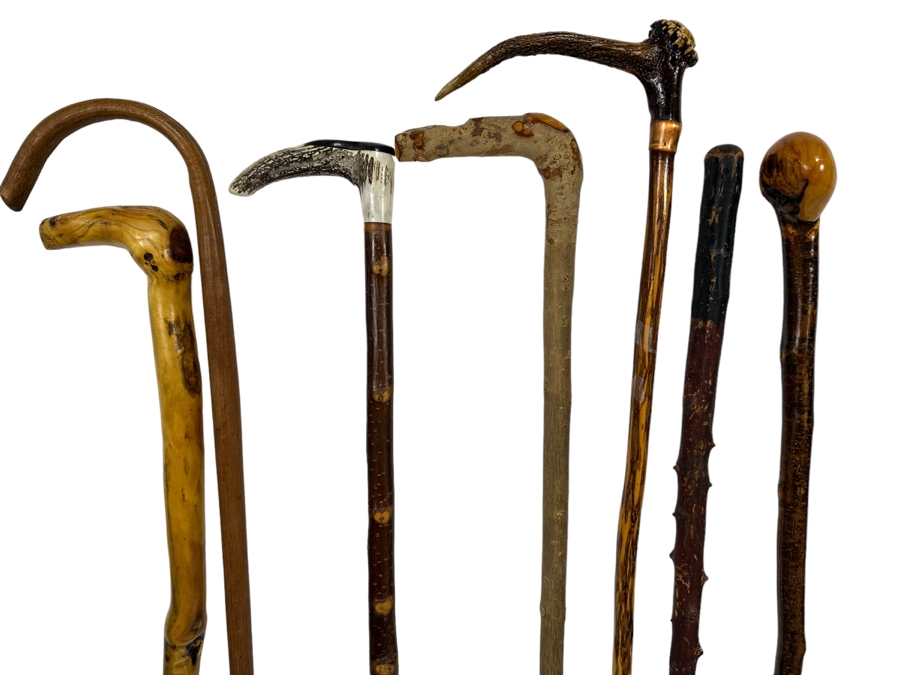Collection Of Seven Vintage Wooden Canes [Photo 1]