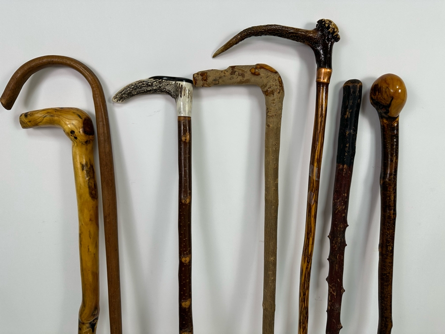 Collection Of Seven Vintage Wooden Canes [Photo 8]