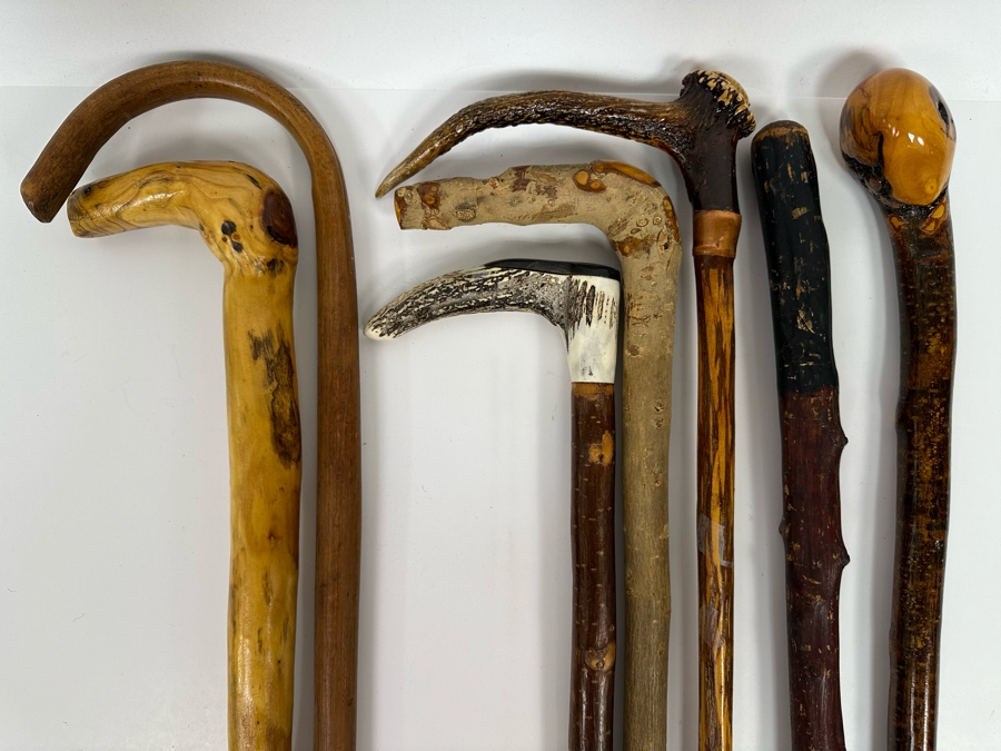 Collection Of Seven Vintage Wooden Canes [Photo 4]