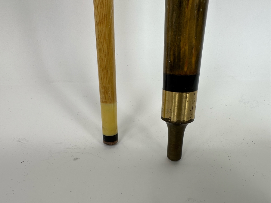 Collection Of Four Vintage Canes: 3 Have Hidden Compartments, 1 Has A Pool Cue [Photo 16]