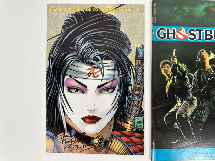 First Edition Ghostbusters 1984 Storybook And Signed Shi: The Way Of The Warrior #12 Comic Book First Printing 1997 [Photo 3]