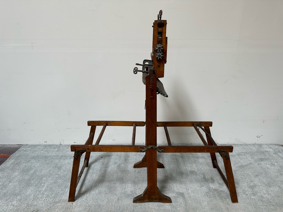 Antique Wooden Universal Wringer Crank Washing Machine Folding Bench 52W X 19D X 54H [Photo 13]