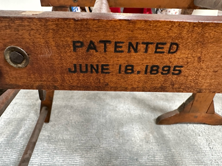 Antique Wooden Universal Wringer Crank Washing Machine Folding Bench 52W X 19D X 54H [Photo 12]