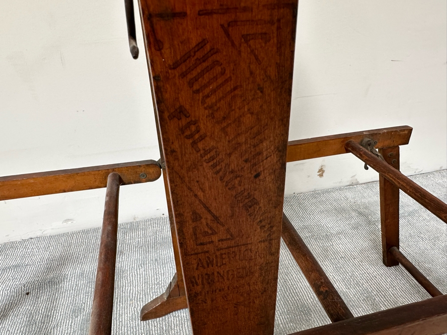 Antique Wooden Universal Wringer Crank Washing Machine Folding Bench 52W X 19D X 54H [Photo 14]