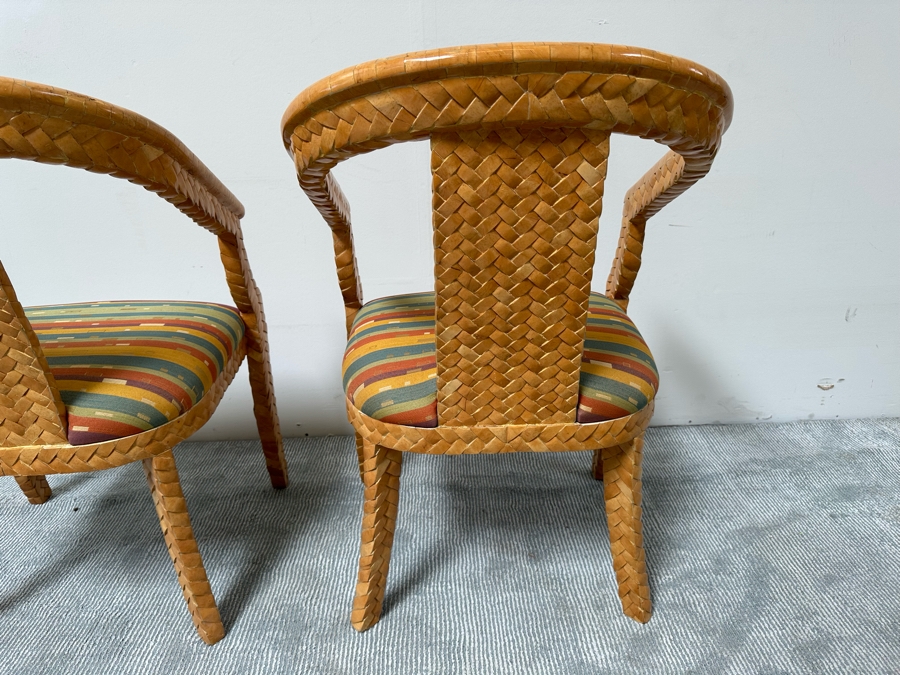 Pair Of Designer Carlo Pessina Madura Armchairs Made With Coconut Shell 23W X 22D X 34H [Photo 8]