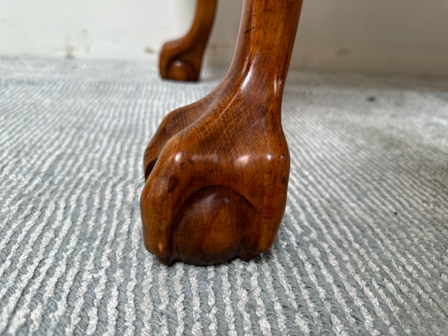 Stunning Baker Fine Furniture 4-Drawer Ball And Claw Feet Chippendale Mahogany Banded Sideboard Buffet Server Credenza With Silverware Drawer In Excellent Condition 72W X 18D X 32.5H [Photo 12]