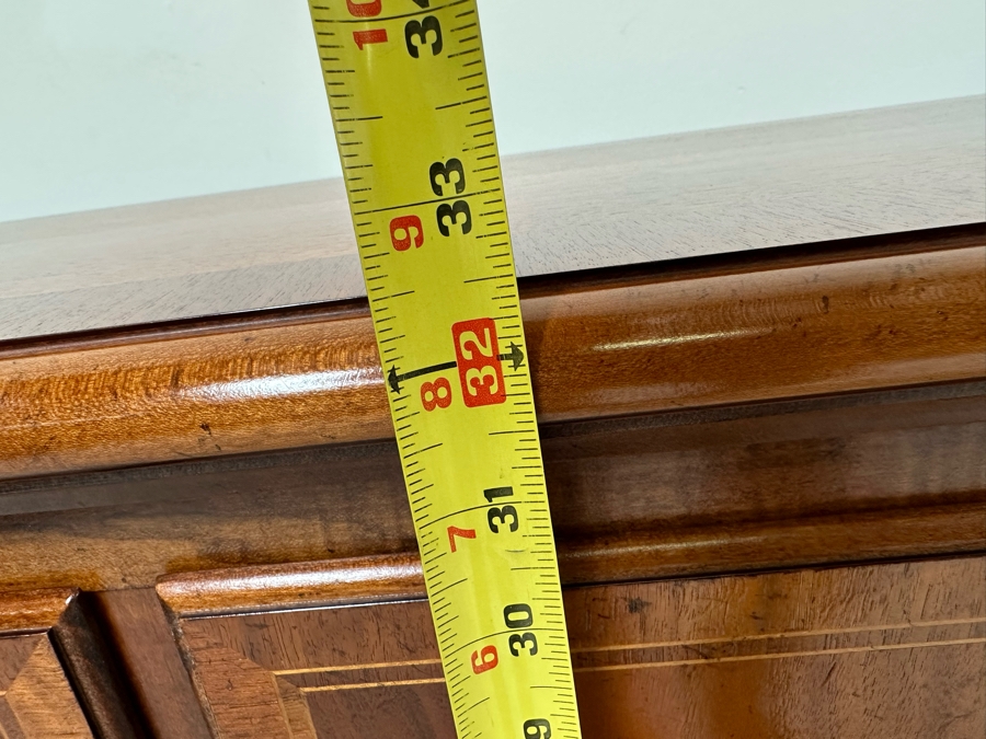 Stunning Baker Fine Furniture 4-Drawer Ball And Claw Feet Chippendale Mahogany Banded Sideboard Buffet Server Credenza With Silverware Drawer In Excellent Condition 72W X 18D X 32.5H [Photo 22]