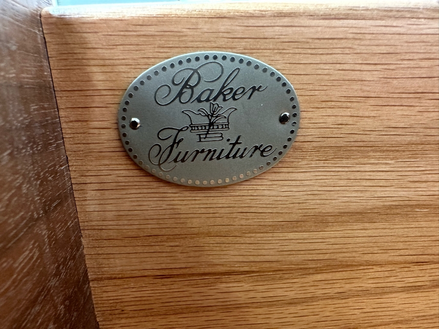 Stunning Baker Fine Furniture 4-Drawer Ball And Claw Feet Chippendale Mahogany Banded Sideboard Buffet Server Credenza With Silverware Drawer In Excellent Condition 72W X 18D X 32.5H [Photo 13]