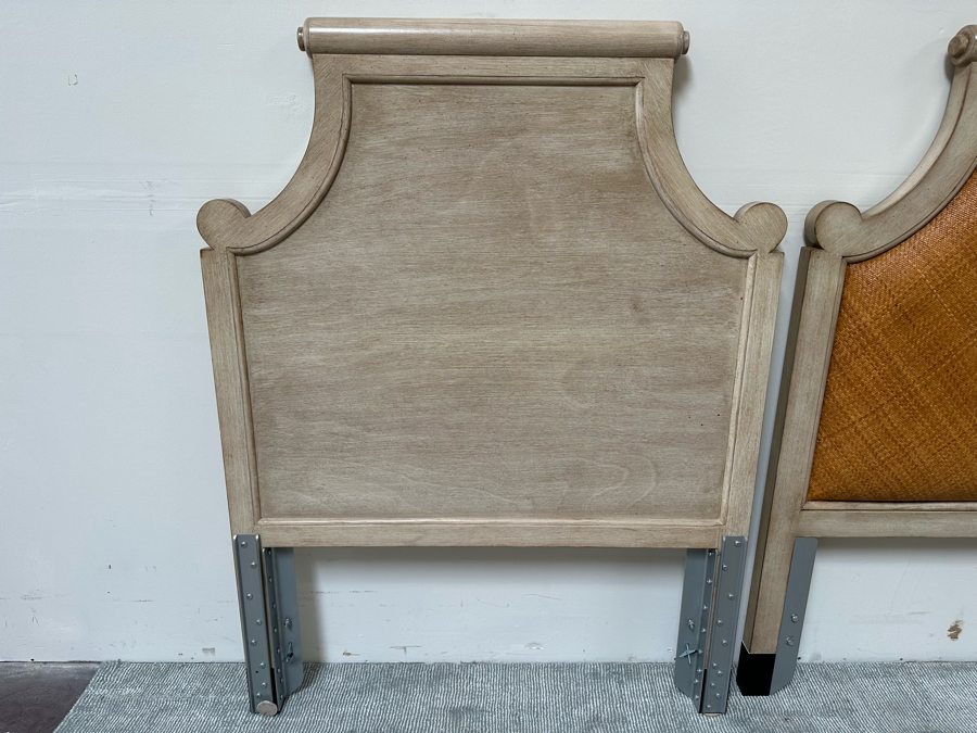 Pair Of David Francis Furniture Twin Headboards With Metal Bed Frames 43W X 3D X 57H [Photo 11]