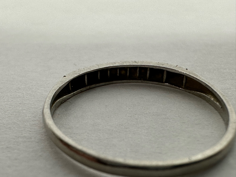 Platinum Diamond Ring Size 5 3/4 1.6g [Photo 12]