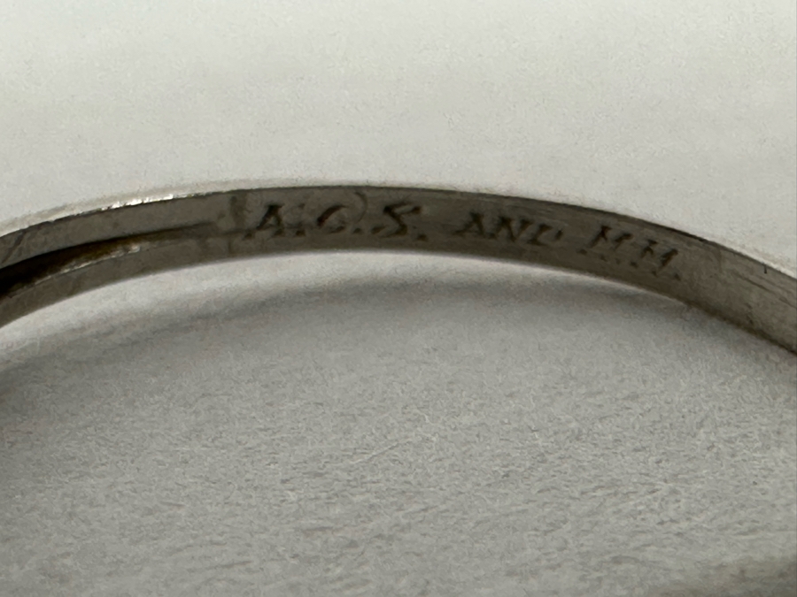 Platinum Diamond Ring Size 5 3/4 1.6g [Photo 16]