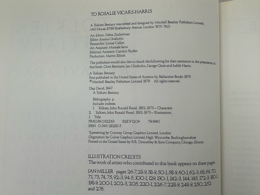 1979 Book A Tolkien Bestiary By David Day  [Photo 5]