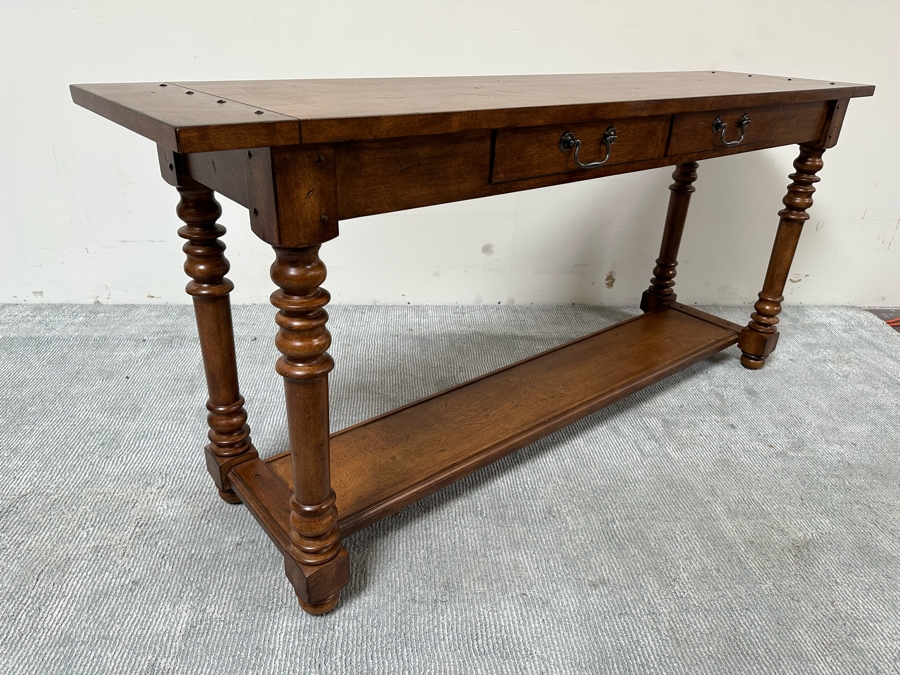 Wooden 2-Tier Sofa Console Table 66W X 17D X 30H [Photo 8]