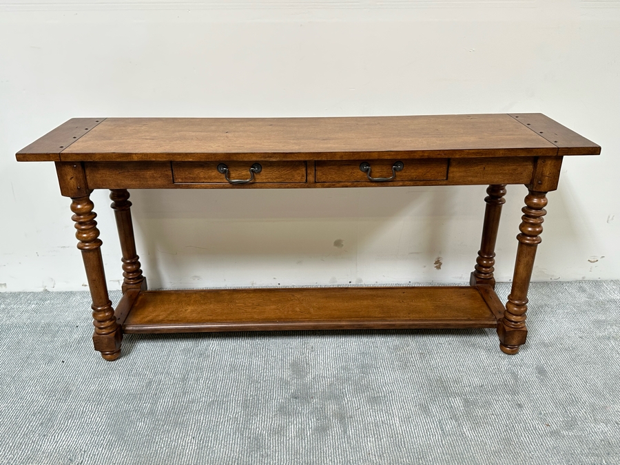 Wooden 2-Tier Sofa Console Table 66W X 17D X 30H [Photo 5]