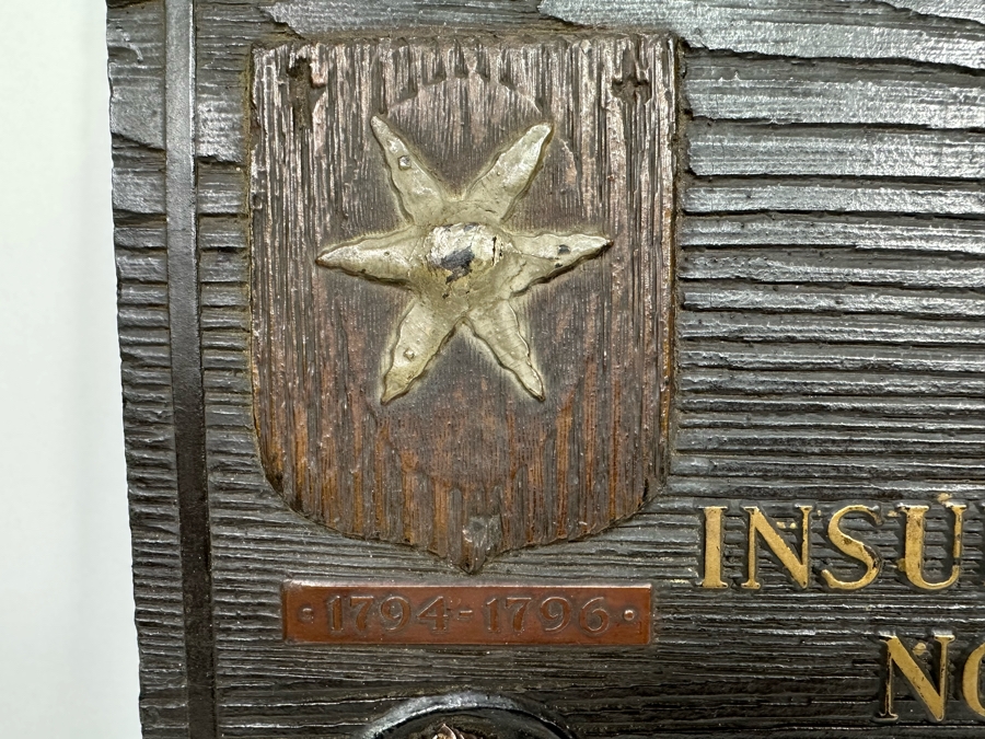 Vintage Sign Of Old Fire Marks Used By Insurance Company Of North America 20.5 X 12.5 [Photo 8]