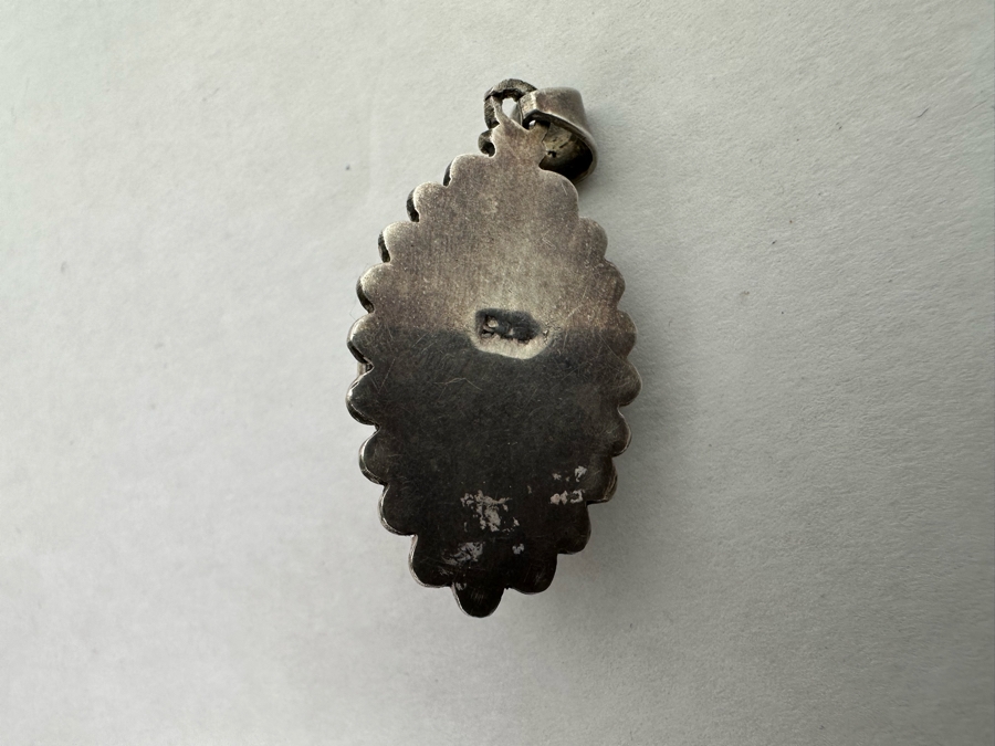 Vintage Sterling Silver Hinged Secret Compartment Poison Pendant 9.8g [Photo 7]