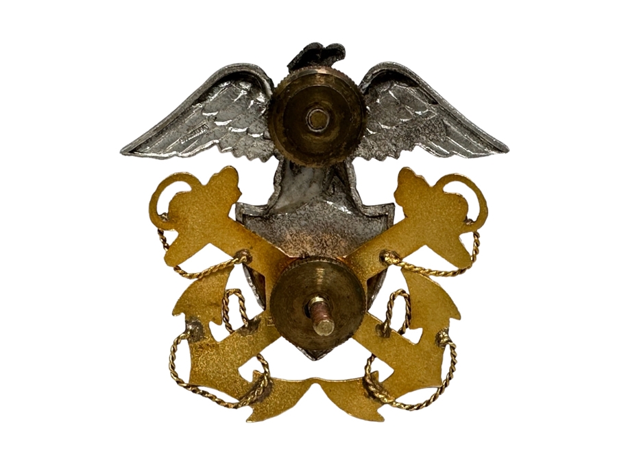 UPDATED: Sterling Silver WWII US Navy Officer's Cap Badge 30.9g [Photo 2]
