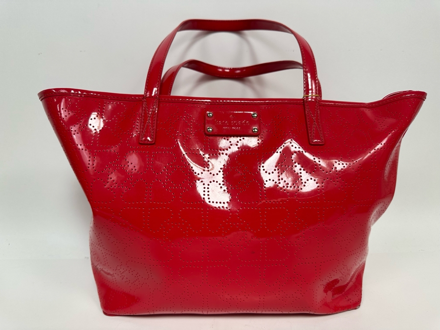 Kate Spade New York Red Tote Handbag 17W X 9.5H [Photo 3]