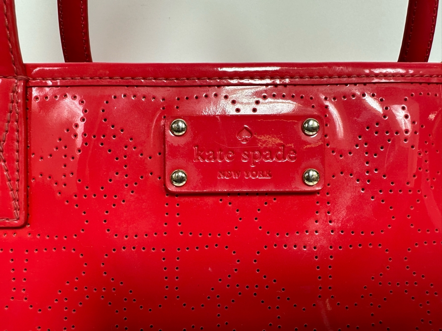 Kate Spade New York Red Tote Handbag 17W X 9.5H [Photo 5]