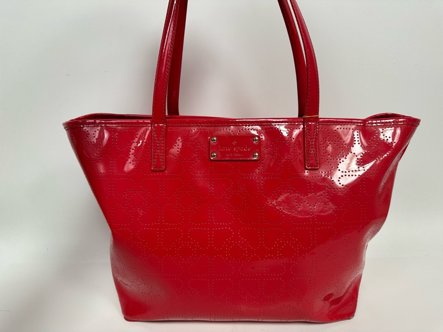Kate Spade New York Red Tote Handbag 17W X 9.5H