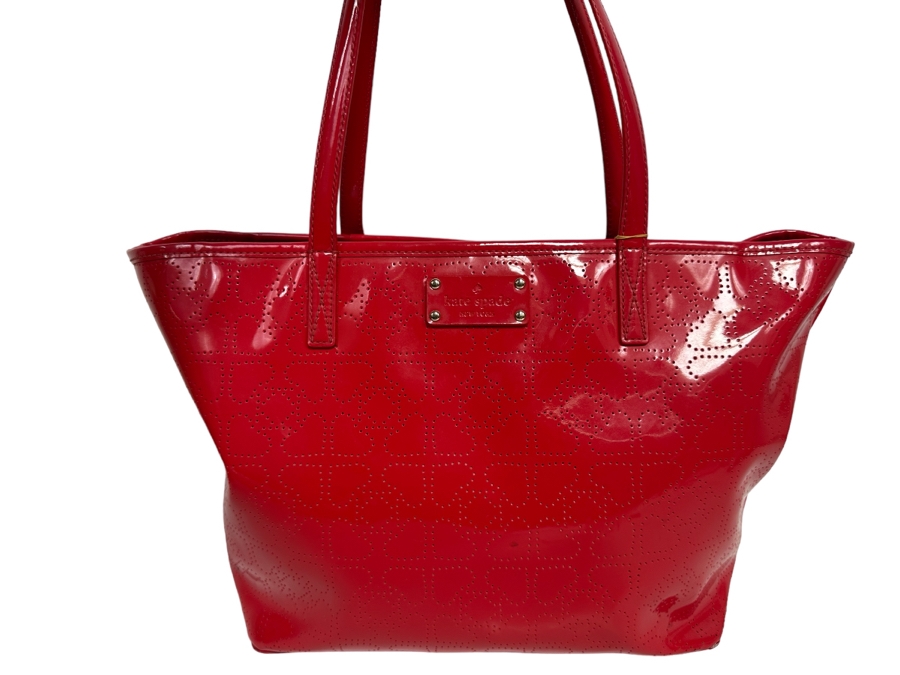 Kate Spade New York Red Tote Handbag 17W X 9.5H