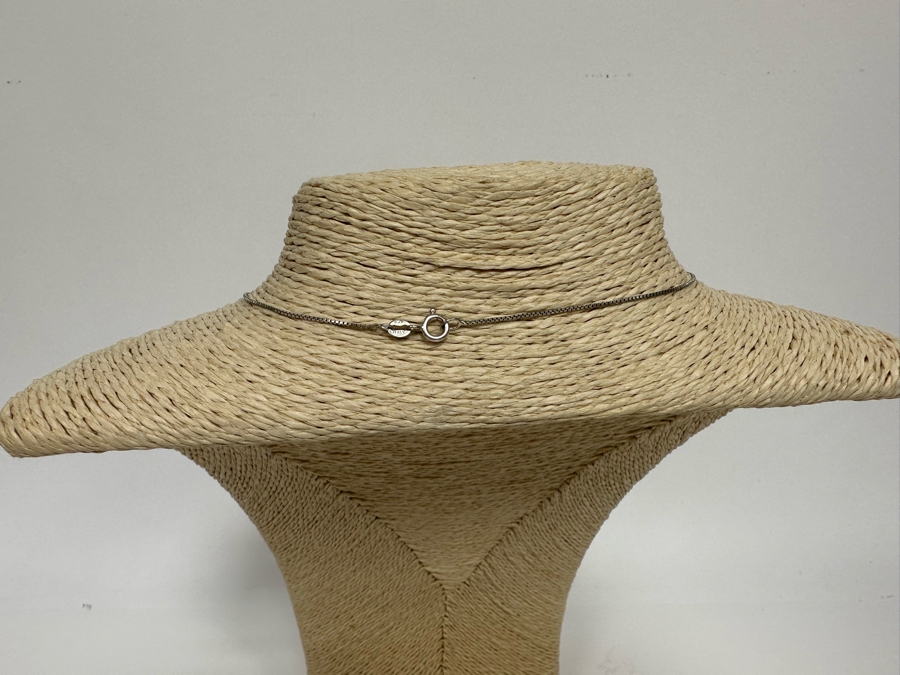 Sterling Silver Carved Opal Pendant With White Sapphires Pendant And Sterling Silver 18' Chain Necklace 8.5g Retails $395 [Photo 8]